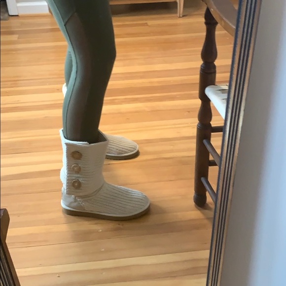 Ugg Tall Cardy Button Boot in Sand - Picture 9 of 10